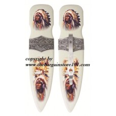 6.5" Boot Knife Indian War Chief Celtic Sgian Dagger Athame Dirk Knife With Imitation Ivory