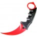Blood Red Karambit Knife Stainless Steel Fixed Blade Tactical Knife with Sheath and Cord Knife CSGO for Hunting Camping and Field Survival