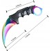 Rainbow Multi Color Karambit Knife Stainless Steel Fixed Blade Tactical Knife with Sheath and Cord Knife CSGO for Hunting Camping and Field Survival