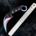 Rainbow Multi Color Karambit Knife Stainless Steel Fixed Blade Tactical Knife with Sheath and Cord Knife CSGO for Hunting Camping and Field Survival