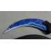 Blue Lighting Bolt Karambit Knife Stainless Steel Fixed Blade Tactical Knife with Sheath and Cord Knife CSGO for Hunting Camping and Field Survival