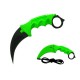 Lime Bio Green Karambit Knife Stainless Steel Fixed Blade Tactical Knife with Sheath and Cord Knife CSGO for Hunting Camping and Field Survival