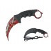 Blood Splater Karambit Knife Stainless Steel Fixed Blade Tactical Knife with Sheath and Cord Knife CSGO for Hunting Camping and Field Survival