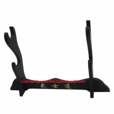New Medieval Premium 2 Tier Table Sword Katana Shelf Stand Black Finish & Chinese Letters