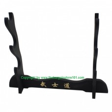 New Medieval Premium 3 Tier Table Sword Katana Shelf Stand Black Finish & Chinese Letters