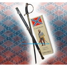 Full Size 39" Civil War CSA Confederate Cavalry Officer Sword Saber Chrome C.S.A